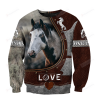 Love Beautiful Horse Ugly Christmas Sweater