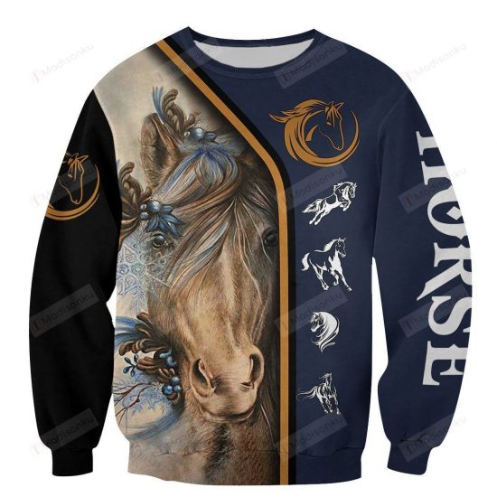Love Beautiful Horse Ugly Christmas Sweater