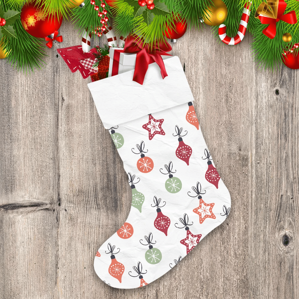 Medium Stars Round Shape Christmas Ball Christmas Stocking