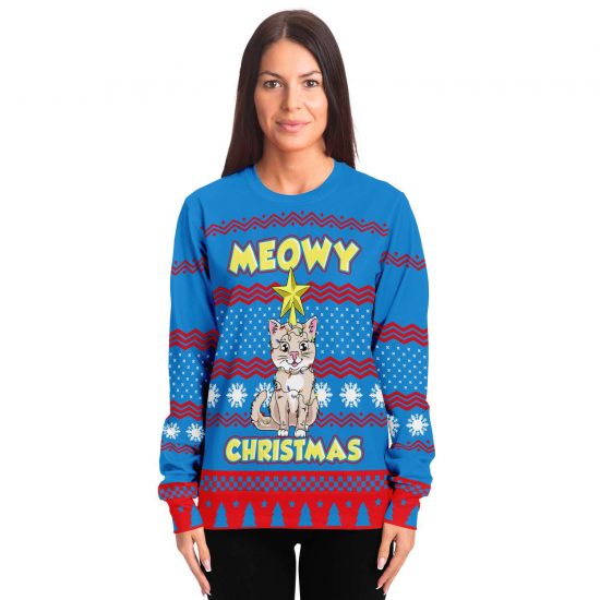 Meowy Christmas Ugly Christmas Sweatshirt Colins Store 6