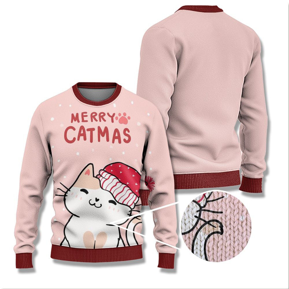 Merry Catmas Ugly Sweaters