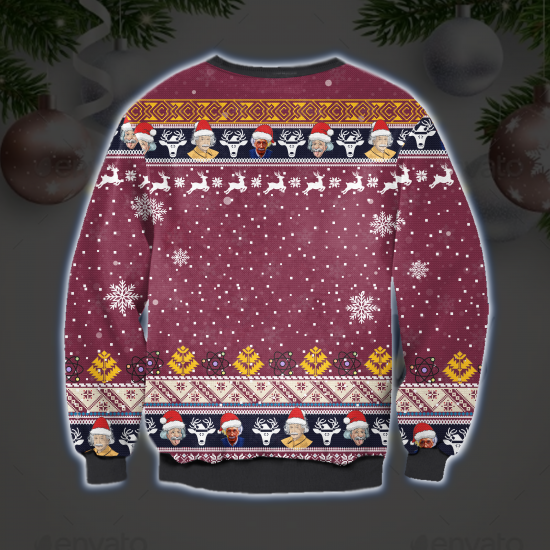 Merry Christmas Albert Einstein 3D All Over Printed Ugly Sweatshirt 1