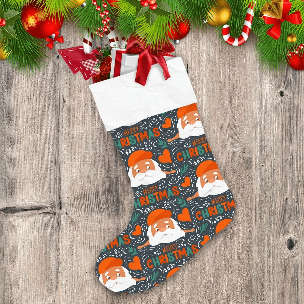 Merry Christmas At The Beach Background Christmas Stocking