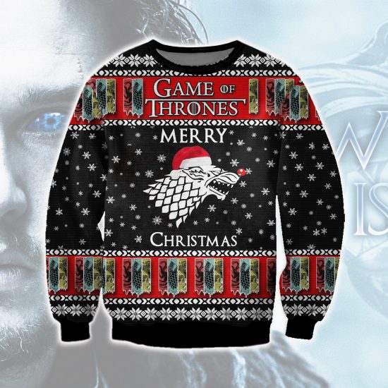 Merry Christmas Game Of Thrones 3D All Over Printed Ugly Sweatshirt