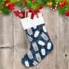 Merry Christmas With Bear And Penguin On Blue Christmas Stocking