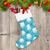 Merry Christmas With Polar Bear On Ice Floe Background Christmas Stocking