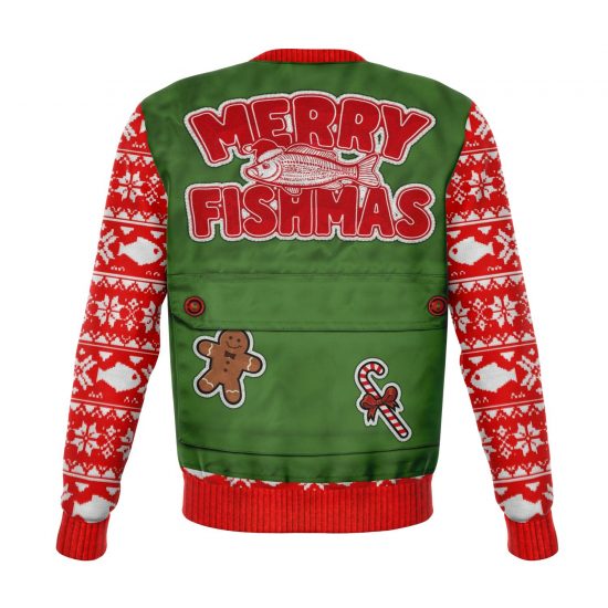 Merry Fishmas Ugly Christmas Sweatshirt Colins Store 1