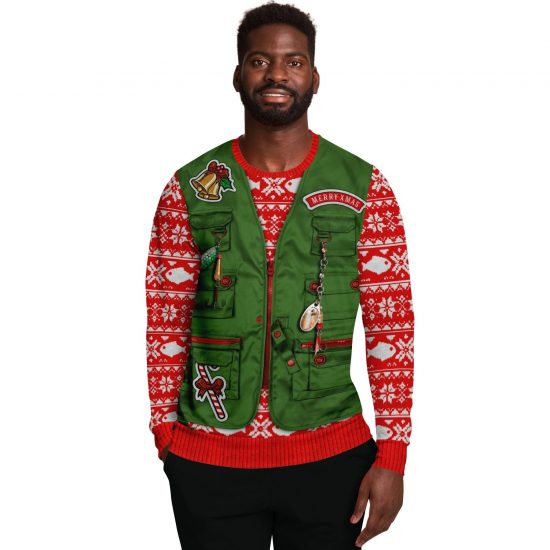 Merry Fishmas Ugly Christmas Sweatshirt Colins Store 4