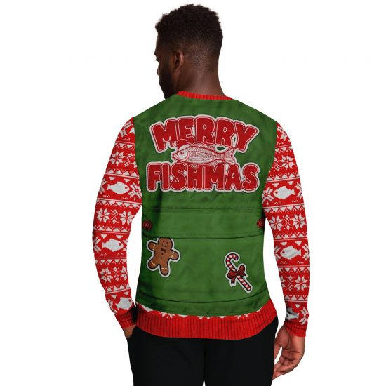 Merry Fishmas Ugly Christmas Sweatshirt Colins Store 5