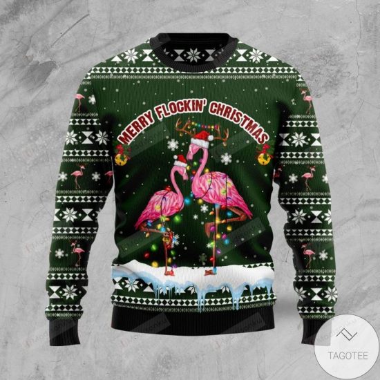 Merry Flocking Christmas For Unisex Ugly Christmas Sweater