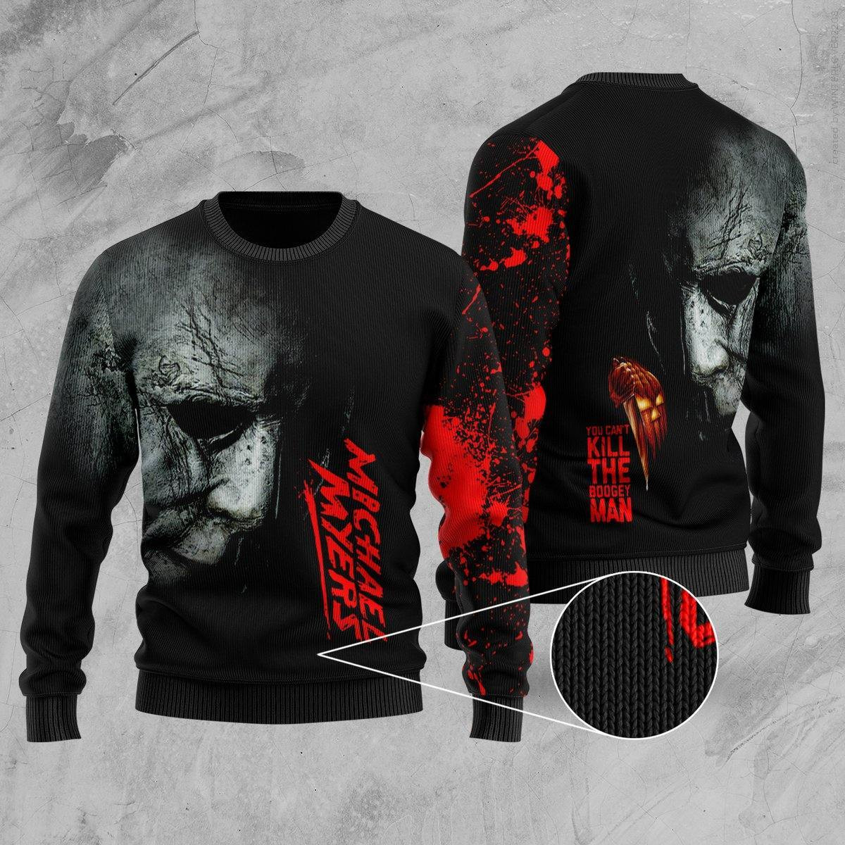 Michael-Myers-Christmas-Sweatshirt Michael Myers Christmas Sweatshirt