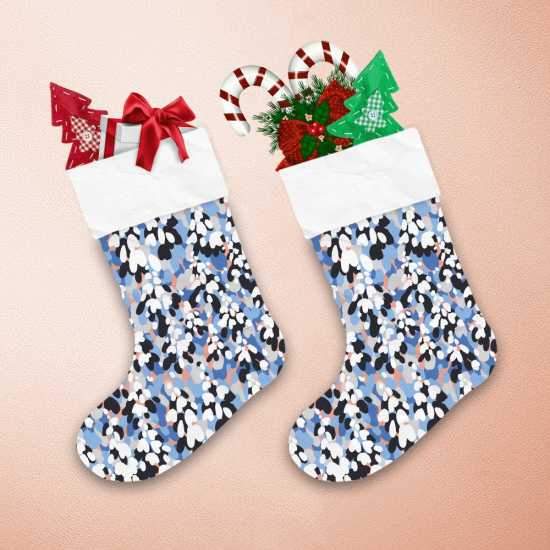 Military Camouflage Trees Under The Snow Christmas Stocking 1