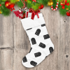Modern Black Mittens Flat Icon Isolated On White Background Christmas Stocking