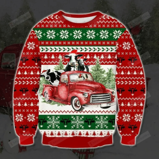 Moey Christmas Cows Ugly Christmas Sweater