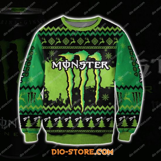 Monster Energy 3D All Over Print Ugly Christmas Sweatshirt