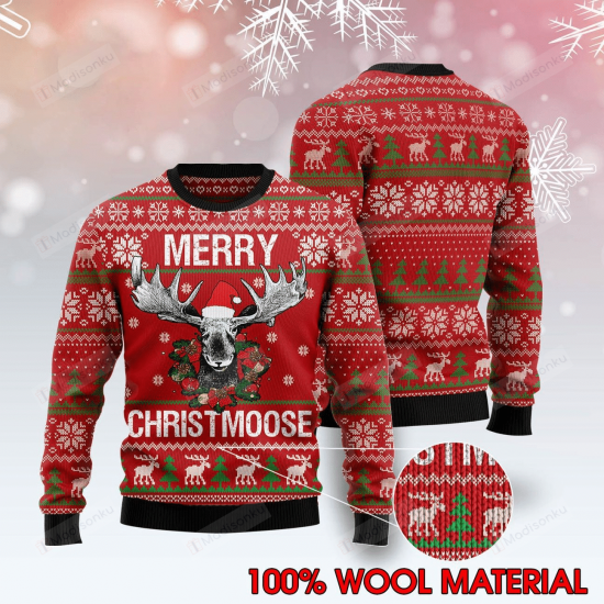 Moose Hunting Ugly Christmas Sweater