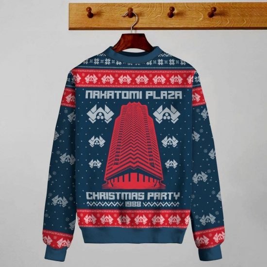 Movie Christmas Party Knitting Pattern 3D Print Ugly Christmas Sweatshirt