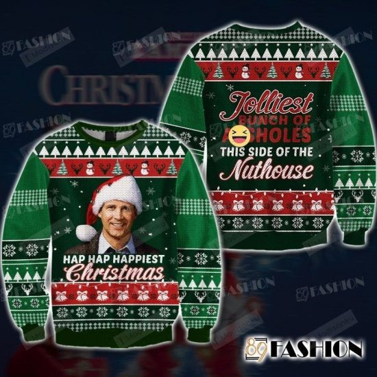 National Lampoons Christmas Vacation Hap Hap Happiest Ugly Christmas Sweater