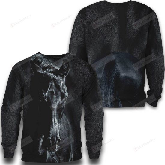 Nature Black Horse  Ugly Christmas Sweater