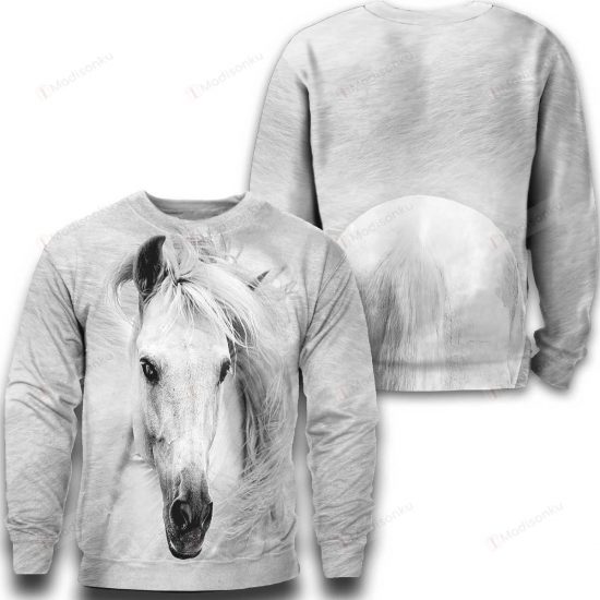 Nature White Horse Ugly Christmas Sweater