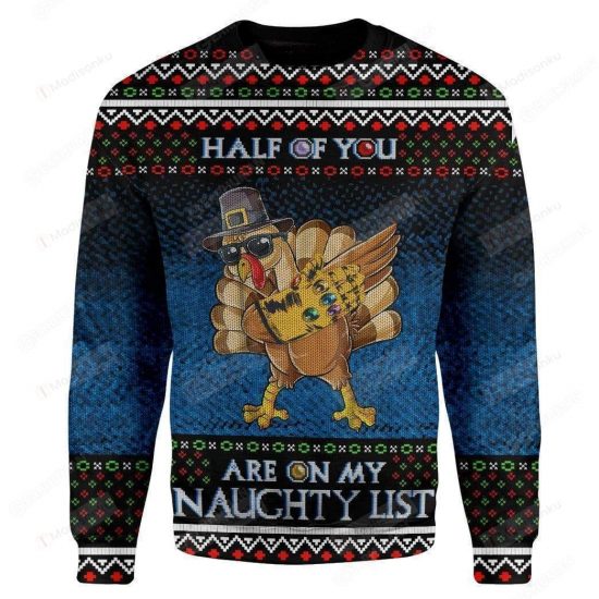 Naughty Turkey Ugly Christmas Sweater