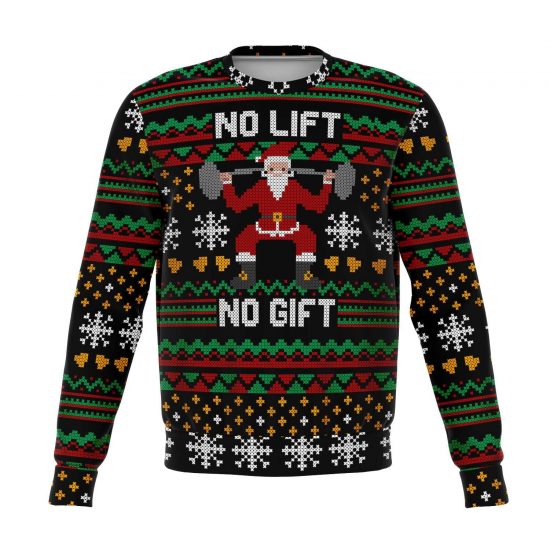 "No Lift No Gift" Ugly Christmas Sweatshirt - Colins Store