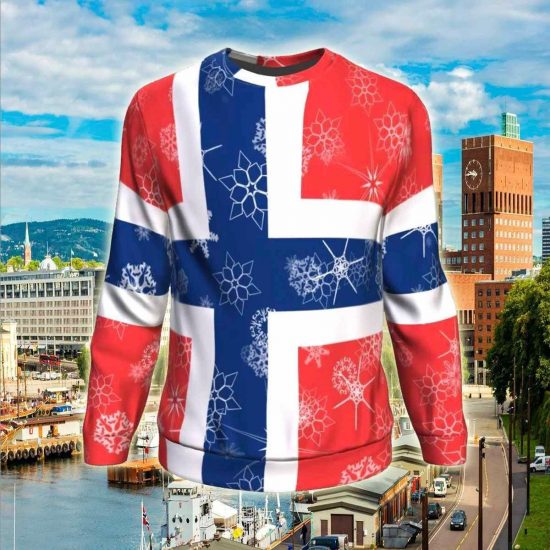 Norway Flag Christmas Unisex 3D Sweatshirt All Over Print