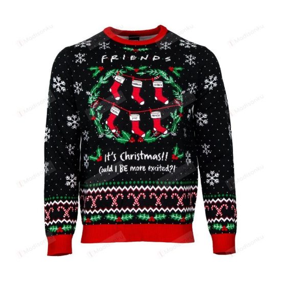 Official Friends Could I Be More Excited Ugly Christmas Sweater