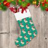 Old Pug In Christmas Costume On The Green Christmas Stocking