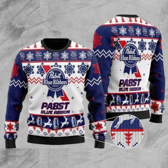 Pabst Blue Ribbon Christmas Sweatshirt