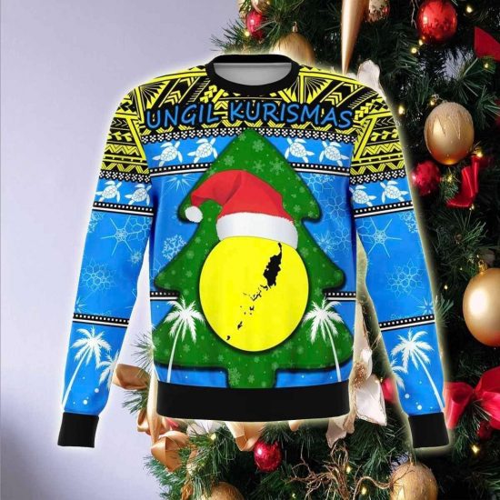 Palau Christmas Tree Unisex 3D Sweatshirt All Over Print