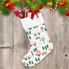 Pastel Traffic Cars And Christmas Trees Illustration Christmas Stocking