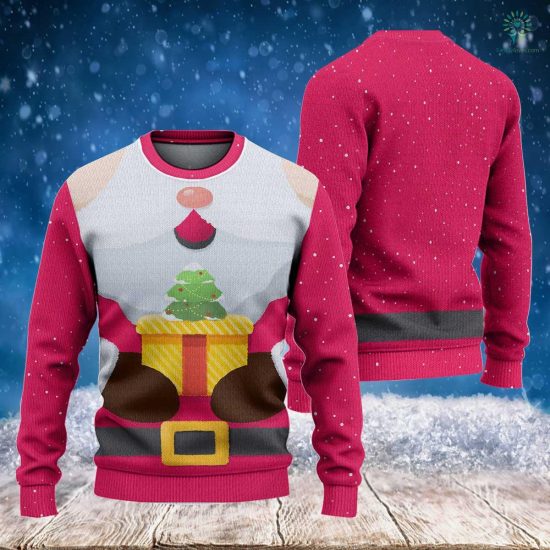 Pink Santa Claus Christmas Sweatshirt - Ugly Christmas Sweatshirt