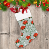Poinsettia Fir Twigs And Snowflakes Merry Christmas Christmas Stocking