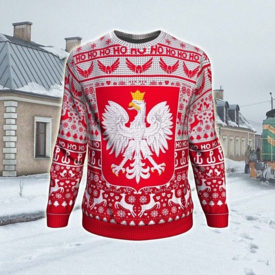 Poland Christmas Flag Folk Art Unisex 3D Sweatshirt All Over Print