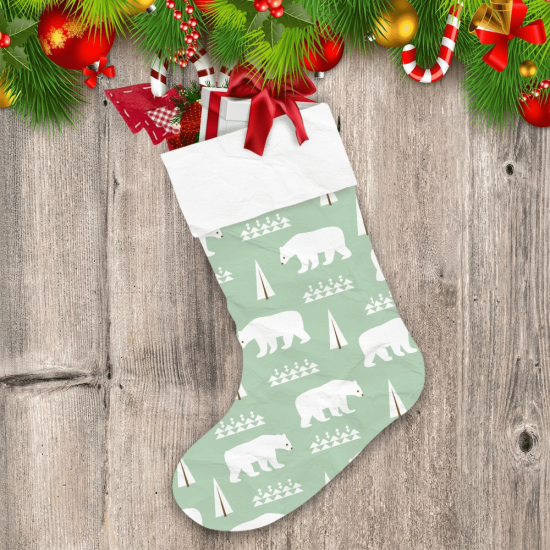 Polar Bears For Winter And Christmas Theme Christmas Stocking