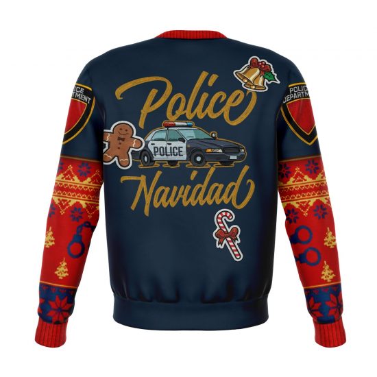 Police Navidad Ugly Christmas Sweatshirt Colins Store 1
