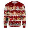 Pomeranian Snow Christmas Ugly Christmas Sweatshirt Animal Dog Cat Sweater Unisex