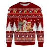 Poodle Ugly Christmas Sweatshirt Animal Dog Cat Sweater Unisex