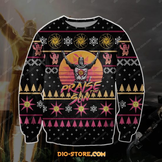 Praise The Sun 3D Print Ugly Christmas Sweatshirt