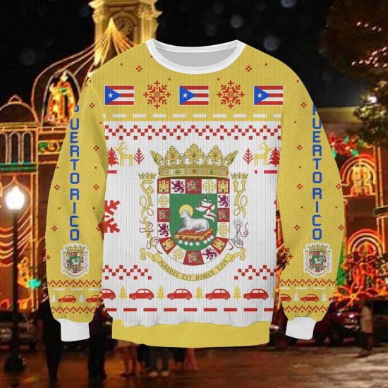 Puerto Rico 3D All Over Print Ugly Christmas Sweatshirt