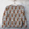 Pug Dog Christmas Pattern Unisex All Over Print Cotton Sweatshirt
