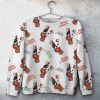 Pug Likes Christmas Unisex All Over Print Cotton Sweatshirt