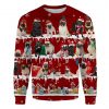 Pug Snow Christmas Ugly Christmas Sweatshirt Animal Dog Cat Sweater Unisex