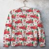 Red Car Christmas Pattern Unisex All Over Print Cotton Sweatshirt