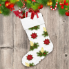 Red Poinsettia And Christmas Candle Christmas Stocking