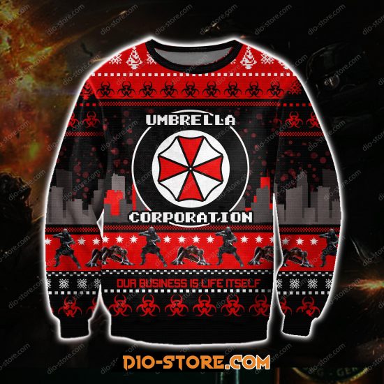 Resident Evil Umbrella Corporation 3D Print Ugly Christmas Sweatshirt