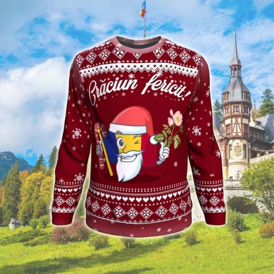 Romania Christmas Canina Unisex 3D Sweatshirt All Over Print