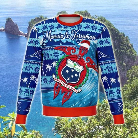 Samoa Christmas Go To The Beach Unisex 3D Sweatshirt All Over Print
