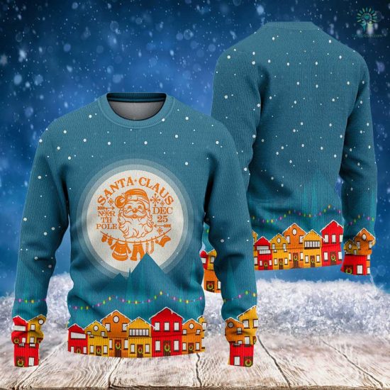 Santa Claus North Pole Christmas Sweatshirt - Ugly Christmas Sweatshirt - Funny Christmast - Christmas Funny Santa